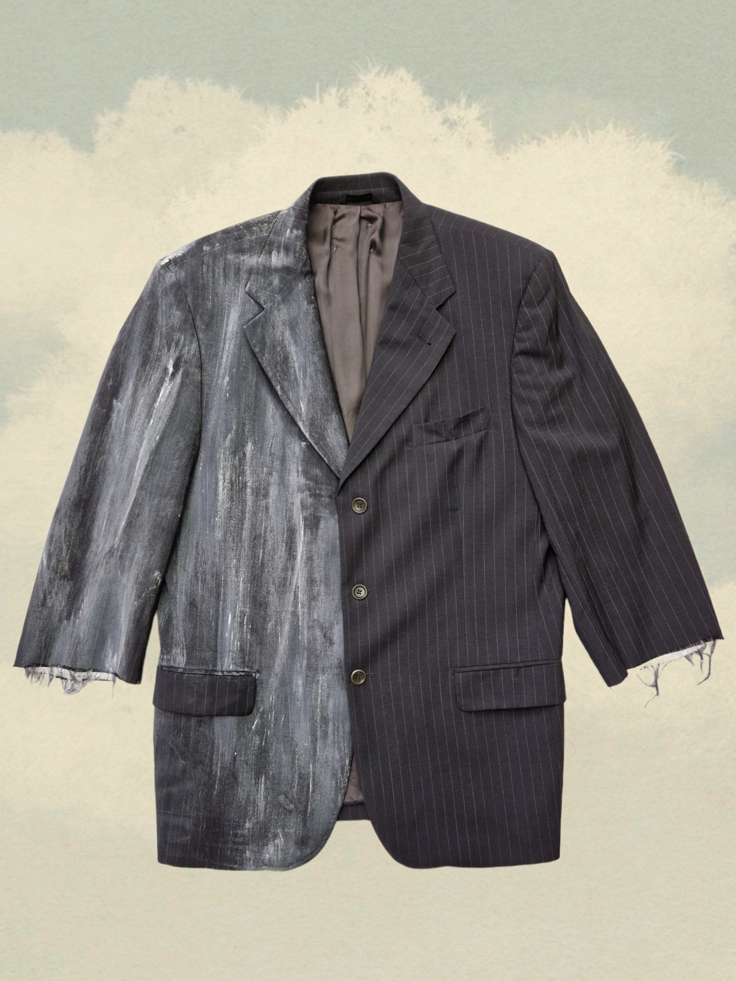 Hand painted jacket with 3/4 sleeves