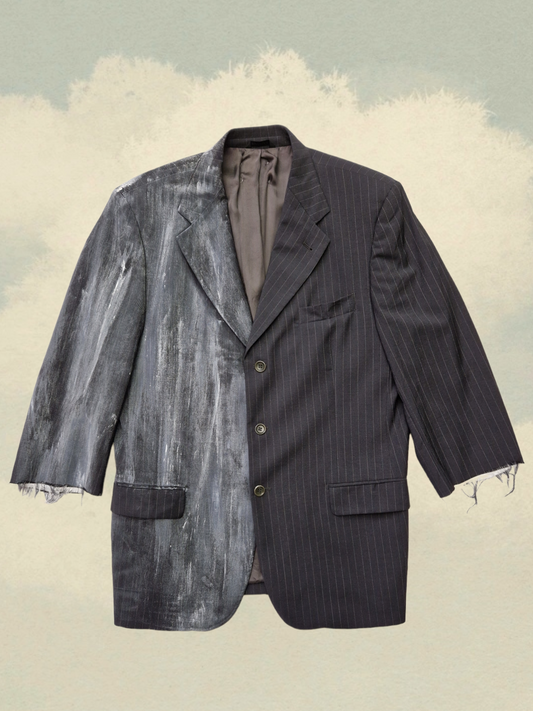 Giacca Dipinta A Mano Con Maniche 3/4