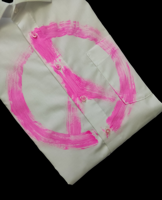 Camicia Con Logo Hippie Dipinto A Mano